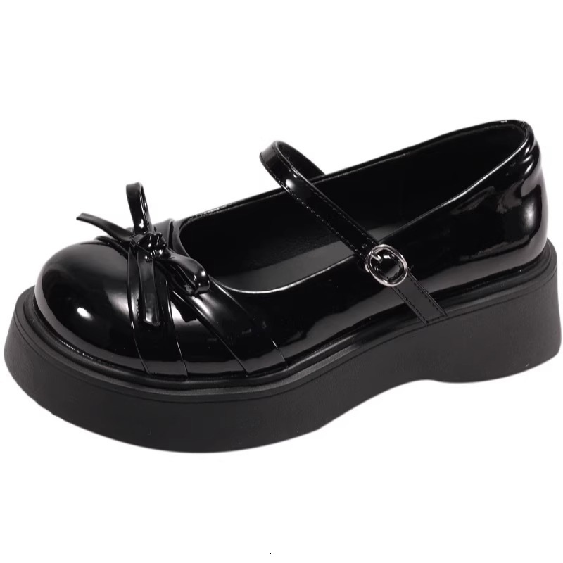Ddmysports Spring New British Style Loafers With Chunky Heels And Thick Soles Fashionable Mary Jane Shoes For Petite Women Outdoor Shoes