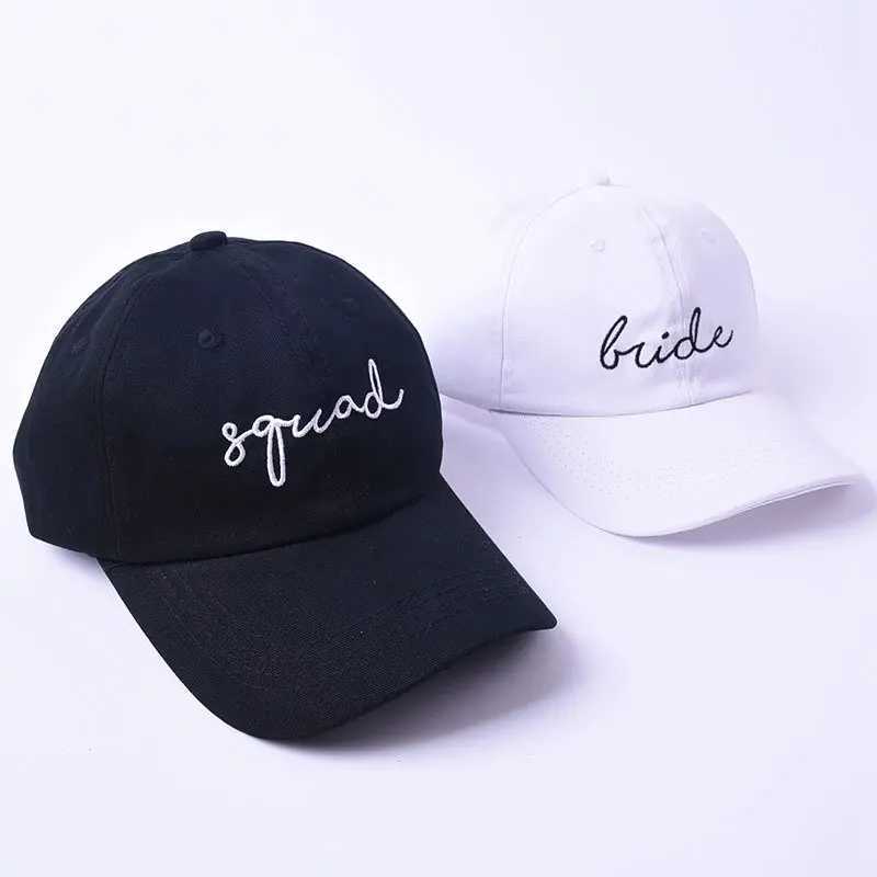 MYZOPER 2019 Fashion New SQUAD BRIDE Letter Adjustable Summer Hat Casual Tide Solid Color Baseball Cap Adult Cap W250614