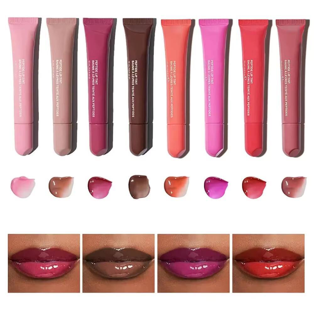 Makeup Gloss Plumper Moisturizing Shiny Liquid Hydrating Clear Lip Care Tinted Lipstick Beauty Cosmetics happy