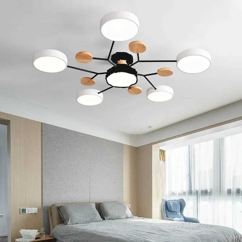 Lamp in the Living Room Household Macaron Hall Ceiling Lamp Bedroom Light Log Restaurant Lamps Nordic simplicity Ceiling LightXJ2500613