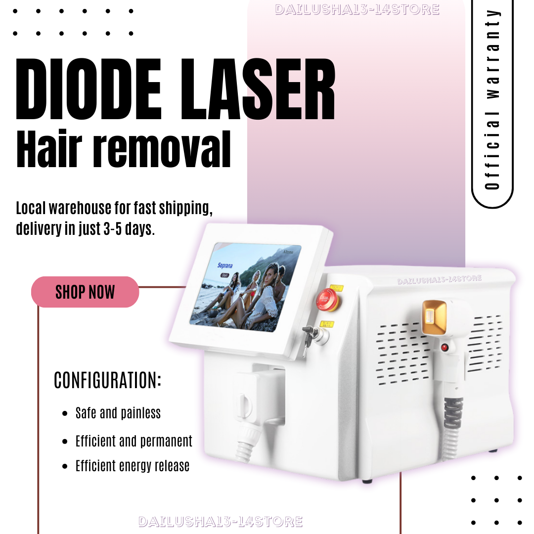 Professional Portable 808nm Diode Laser Hair Removal Machine Ice Titanium Device Multi Wavelengths Depilation Machine