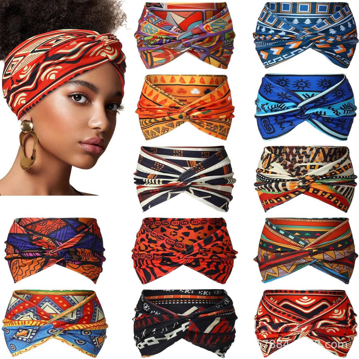 Widening High Strength Bohemian Yoga Sports African Style Headband