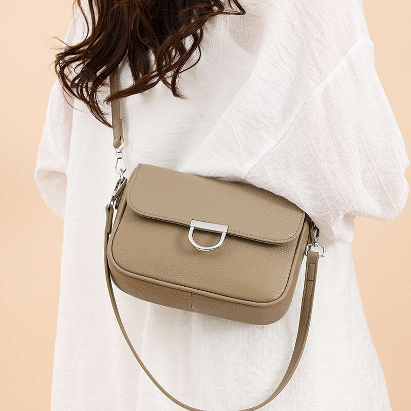 Genuine Leather Crossbody High-Quality Texture Spring Small Square Fashionable Elegant Versatile Shoulder Bag For Women