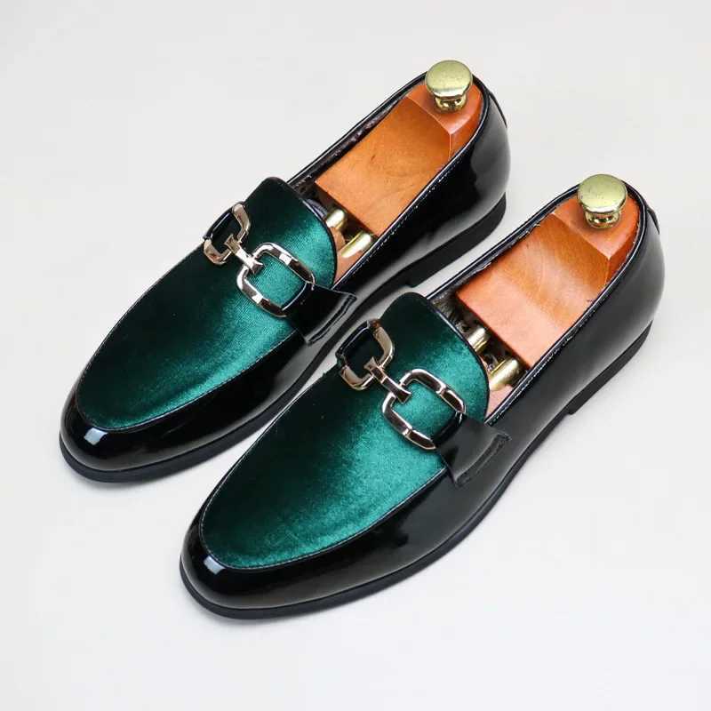 Designer Suede Green Brown Black Pointed Wedding Oxford Shoes Men Casual Loafers Formal Dress Footwear Mens Shoes XJ250614