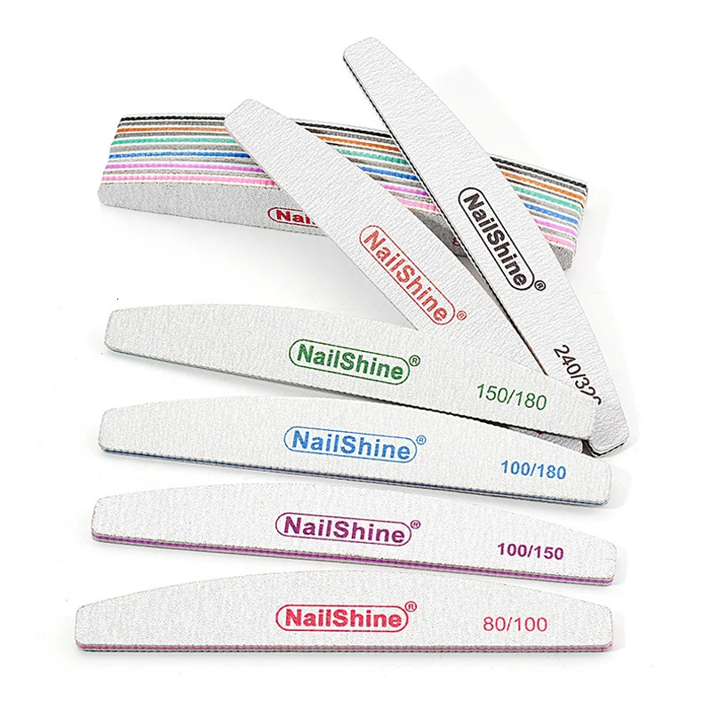 5/10pcs Colorful Different Nail Buffer Files 80/100/150/180/240/320 Grey Boat UV Gel Polish Manicure Nails Accessories Art Tools 250605