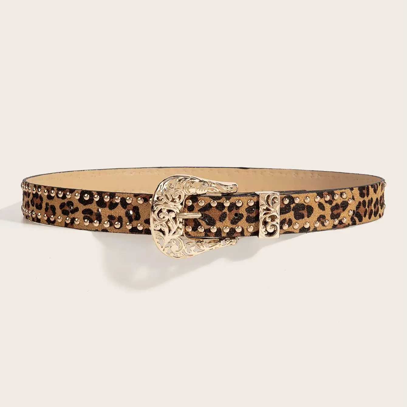 Western Brown PU Leather Leopard Women Belts For Women Cowgirl High Quality Luxury Brands Punk Accessory Wide Fem belt X2506141