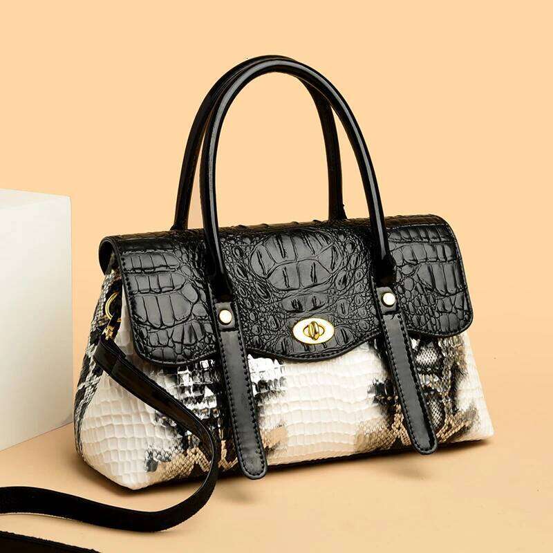 Handbag Alligator Designer PU Patent Leather Crossbody For Women Tote Fashion Ladies Messenger Shoulder Bag Bolsa
