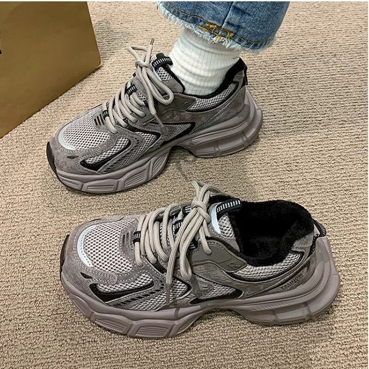 Ddmysports Trendy Street Style Dad Sneakers Women Autumn New Thick Sole Sports For Students Versatile Casual Shoes Outdoor Shoes