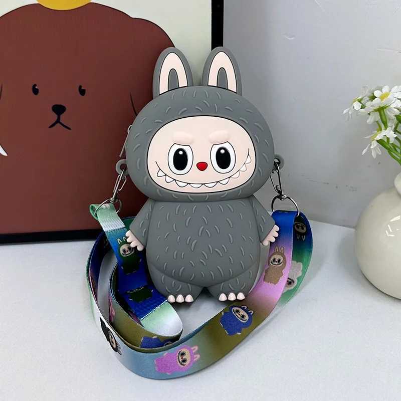 Hot items Labubu Silicone Bag Coin Purse ChildrenS Outings Crossbody Accessories Birthday Gifts Travel Portable Z250614