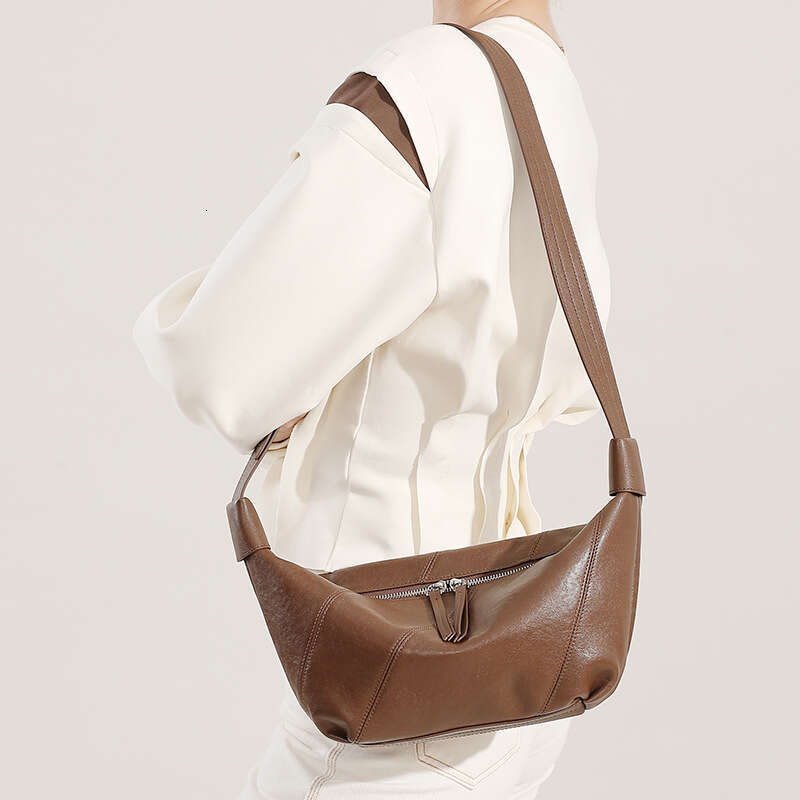 Designer Bag Top Layer Cowhide Spring New Genuine Leather Light Luxury High End Niche Fashion Single Shoulder Crossbody Underarm Bag For Women