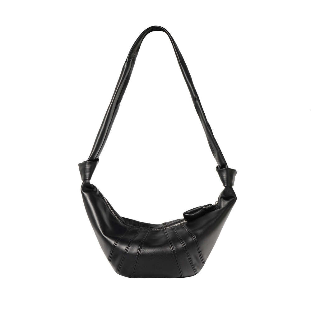 2025 New Niche Texture Genuine Leather Commuter Large Capacity Shoulder Crossbody Waist Dumpling Croissant Bag