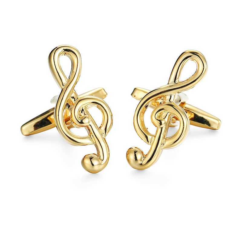 Classic Mens French Shirt Cufflinks High-end Music Guitar Piano Saxophone Cuff Button Business Suit Accessories Jewelry Gifts XJ250614