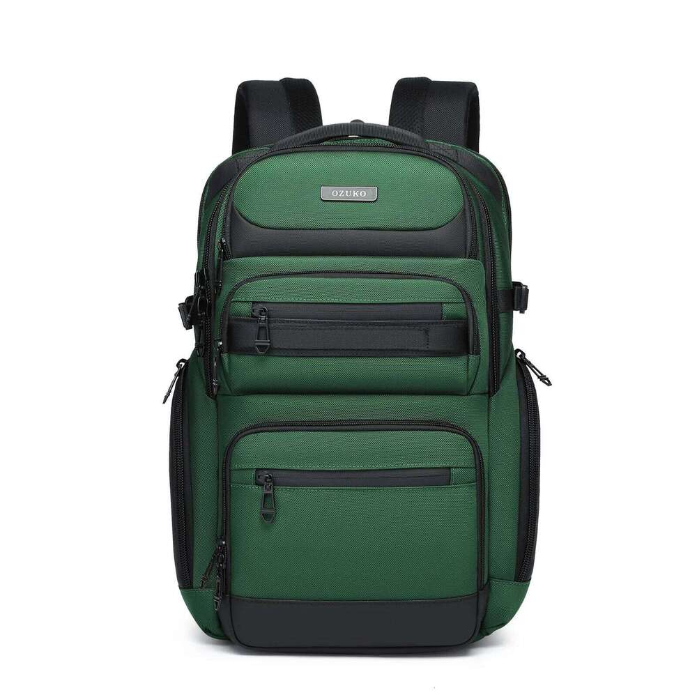 OZUKO Black Grey Men's Backpack Large Capacity 15.6 Inch Laptop Backpacks Male Handbag Rucksack Outdoor Bagpack Schoolbag