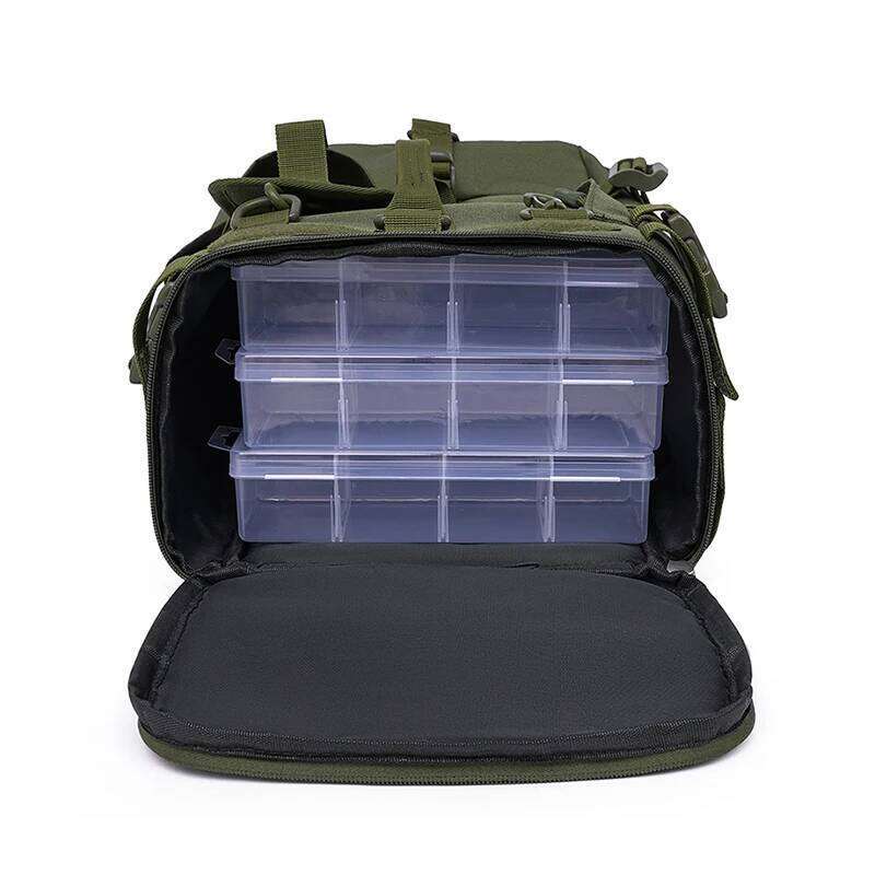 Waterproof Multi-Pocket Fishing Backpack W/ Tackle Storage, Mountable Slings, Large Unisex Duffel For Hiking, Camping, Mountaine