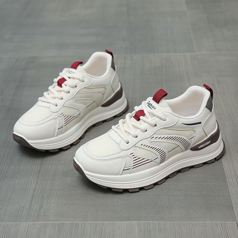 Ddmysports Spring Women S New Casual Versatile White Sneakers Breathable Mesh Lightweight Soft Sole Shock Absorption Running Shoes Outdoor Shoes