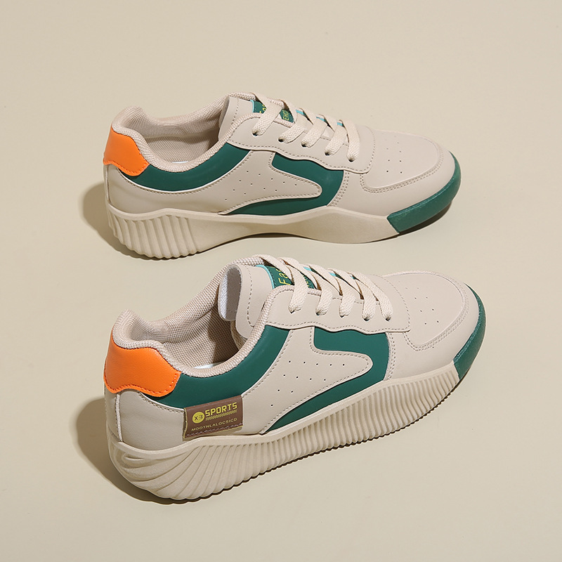 Ddmysports Autumn Women S New Breathable White Sneakers For Female Students Korean Style Versatile Thick Soled Sports Casual Board Shoes Outdoor Shoes