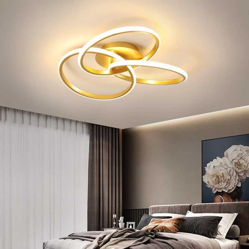 Modern LED Ceiling Light 52CM Black Gold Cloverleaf Light For Bedroom Living Room Corridor Home Decor Indoor Lighting fixtures XJ2500613
