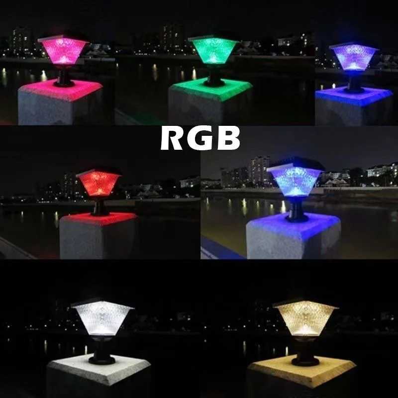 solar lights outdoor Timed Solar LED outdoor lighting Pillar Light IP65 LED Garden solar lamp Dimming RGB Solar lantern Sunlight W250613