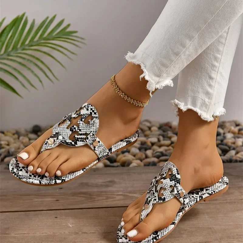 Summer Flat Open Toe Womens Soft Walking Shoes Lightweight Round Toe Sexy Hollow Beautiful Casual and Comfortable Flip Flops Z250614