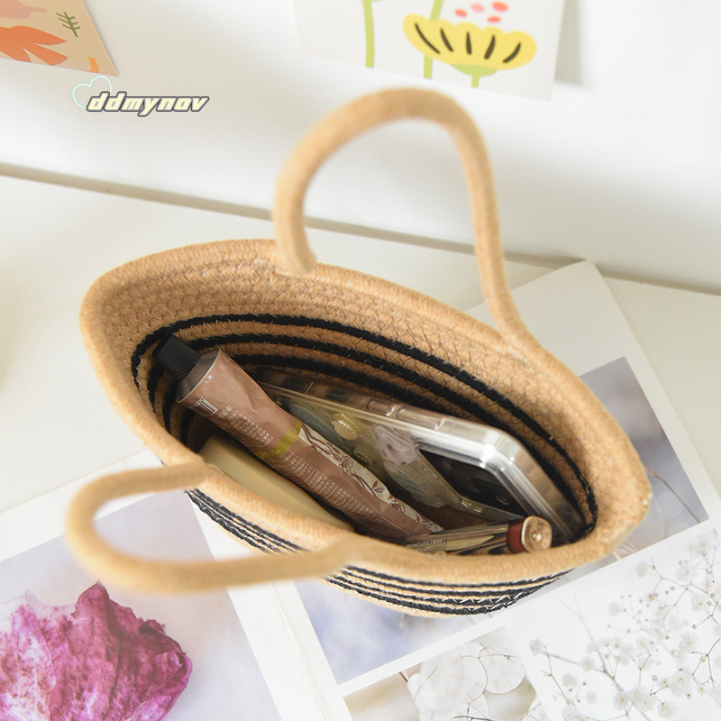 New Striped Handbag for Women, Woven Casual Versatile Underarm Crossbody Small Phone Bag, Tote Bag ddmynov