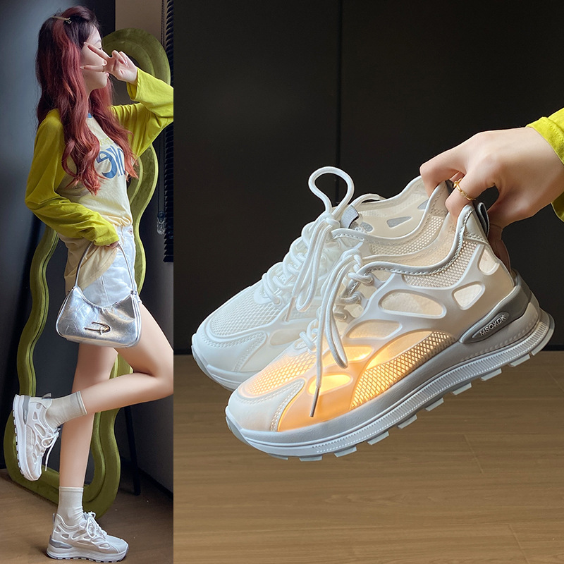 Ddmysports Ins Korean Style New Dad Shoes For Women Summer Student Running Sports Casual Mesh Breathable Street Fashion KK Outdoor Shoes