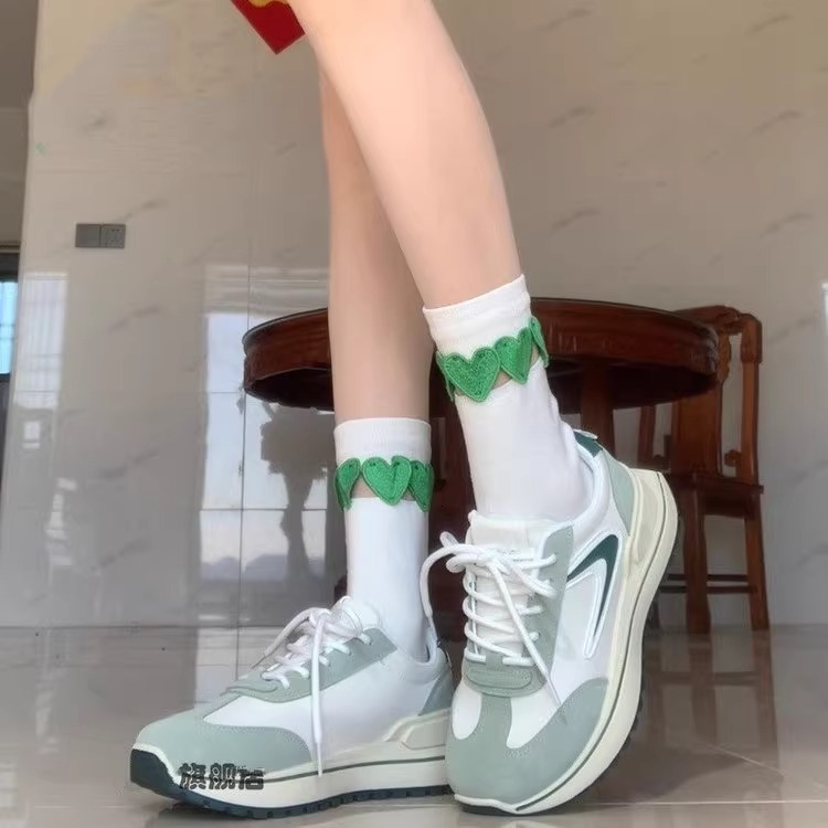 Ddmysports Agan Women Spring Autumn New Korean Trendy Thick Sole College Style Casual Sports Running Shoes Outdoor Shoes