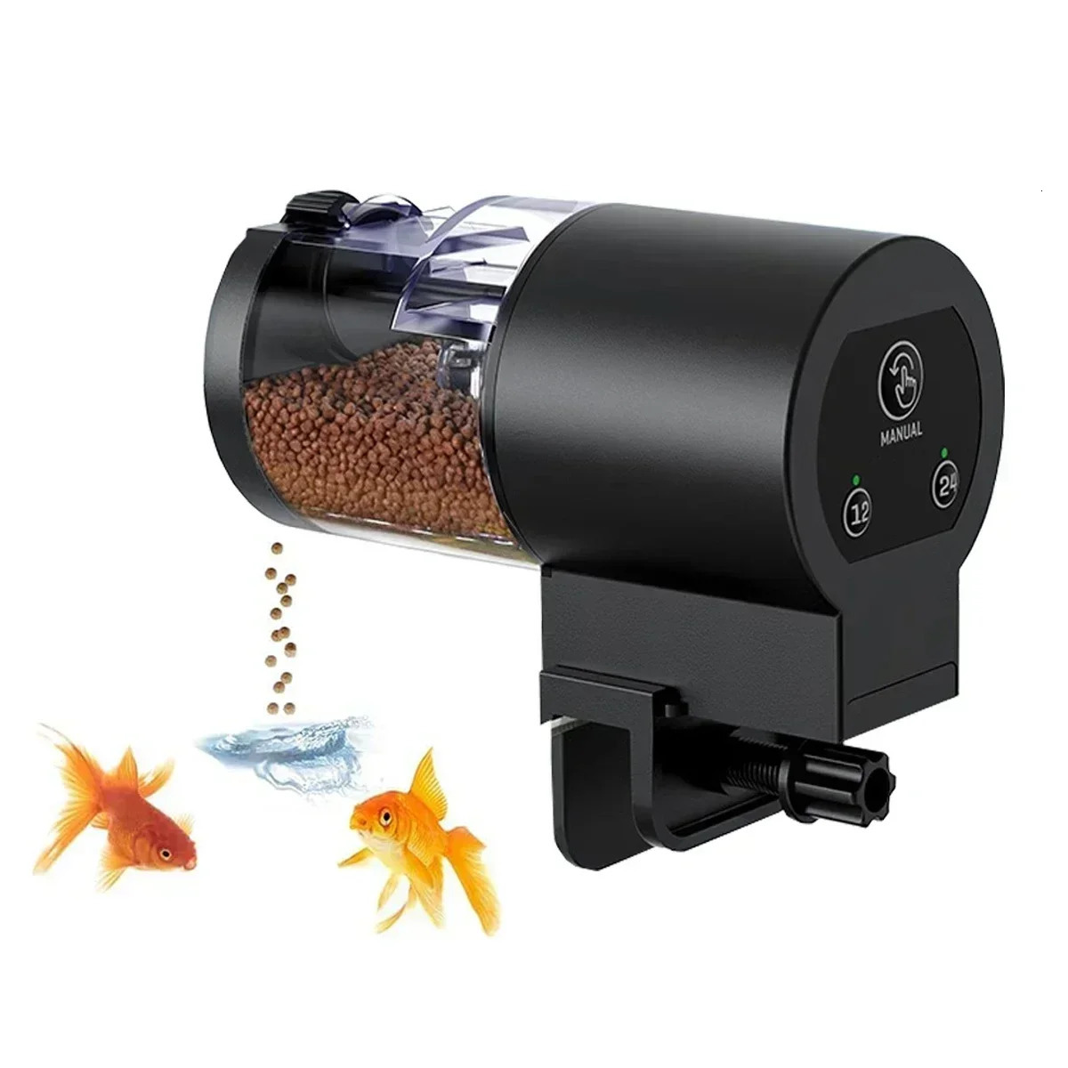 2025 Automatic Fish Feeder 100ml -Digital Programmable Aquarium Food Dispenser with Timer IP66 Waterproof for Pond/Turtle Tanks 250613