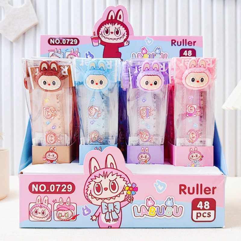15cm Labubu Rulers Cute Stationery for Elementary School Students Straight-line Measurement Drawing Rulers Wholesale Z250614