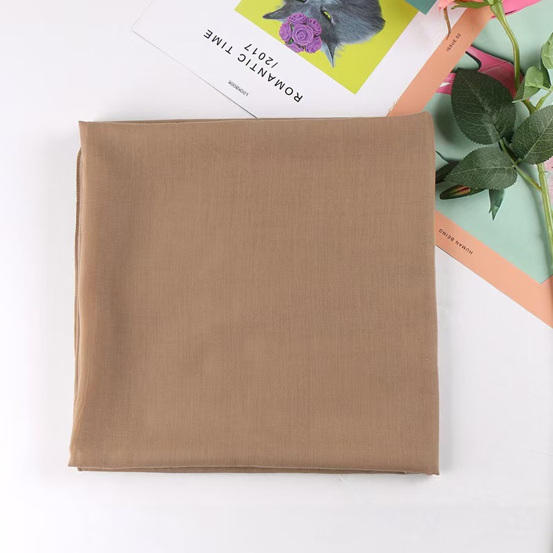T968 New Pure Color Cotton Square Scarf Women's Fashion Malaysia Scarf