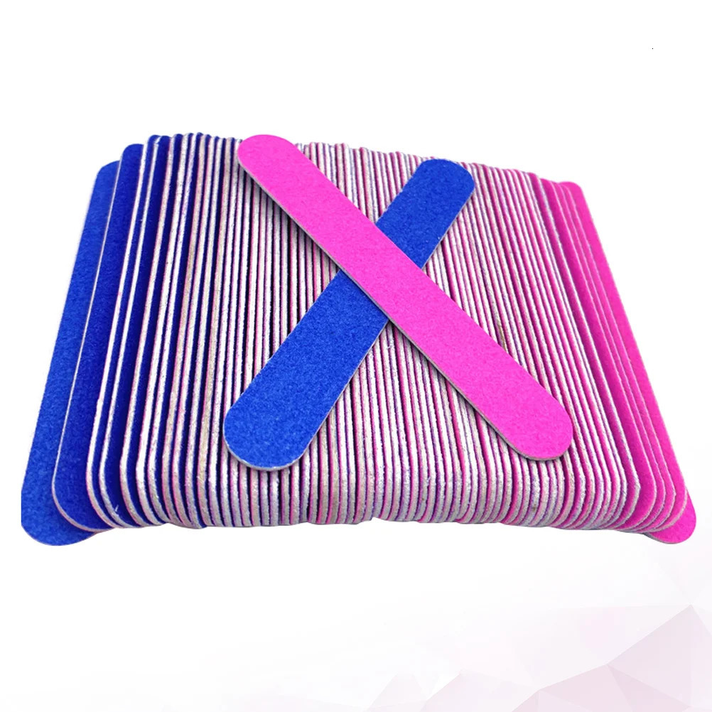 100pcs 8cm Double Sided Nail Files Women Nail File Creative Nail Grinding Tool 250605
