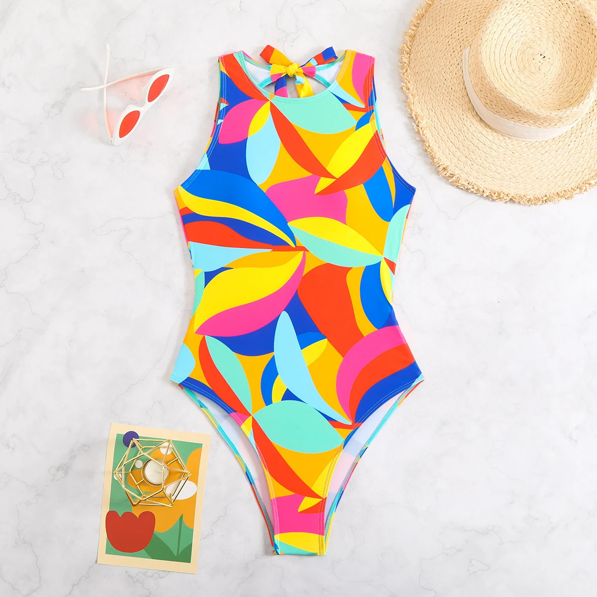 Color Block Swimsui… - image