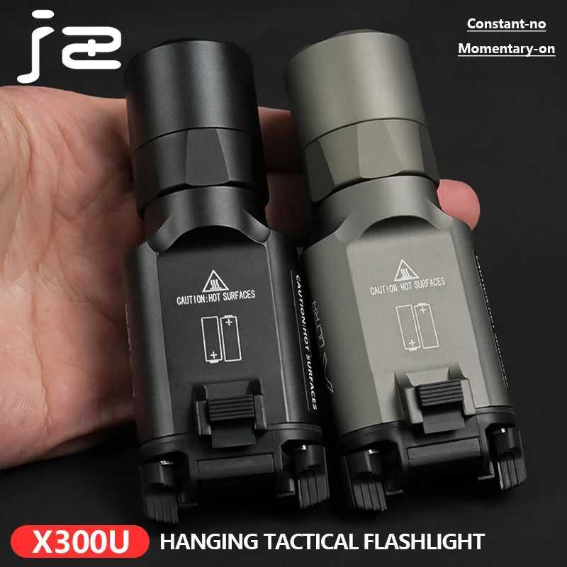 Tactical X300 X300U LED Weapons Flashlight Suitable Outdoor Hunting Use Aluminum Alloy Scout Light Scout Light Fit 20MM RailXJ250613