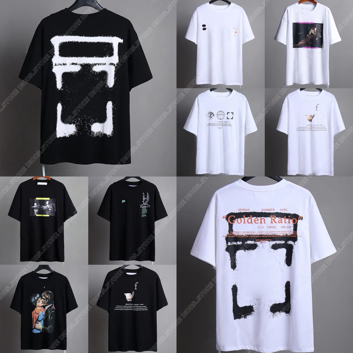 T Shirt Summer Luxurys Mens and Womens White T Shirt Designers offs Clothing Loose Tees Tops Man Casual Street graffiti Shirt Sweatshirt Short Sleeve Tshirts S-XL