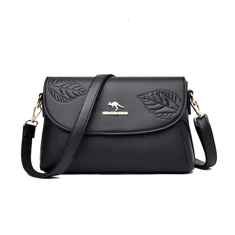 Women's New Soft Leather Embossed Shoulder Middle-aged Women Crossbody Bag Gift for Mom