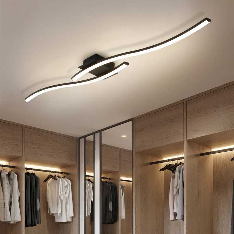 Modern Minimalist Black Ceiling Light Bedroom LED Pendant Ceiling Lamp Design for Home Dcor Living Room Office Interior XJ2500613