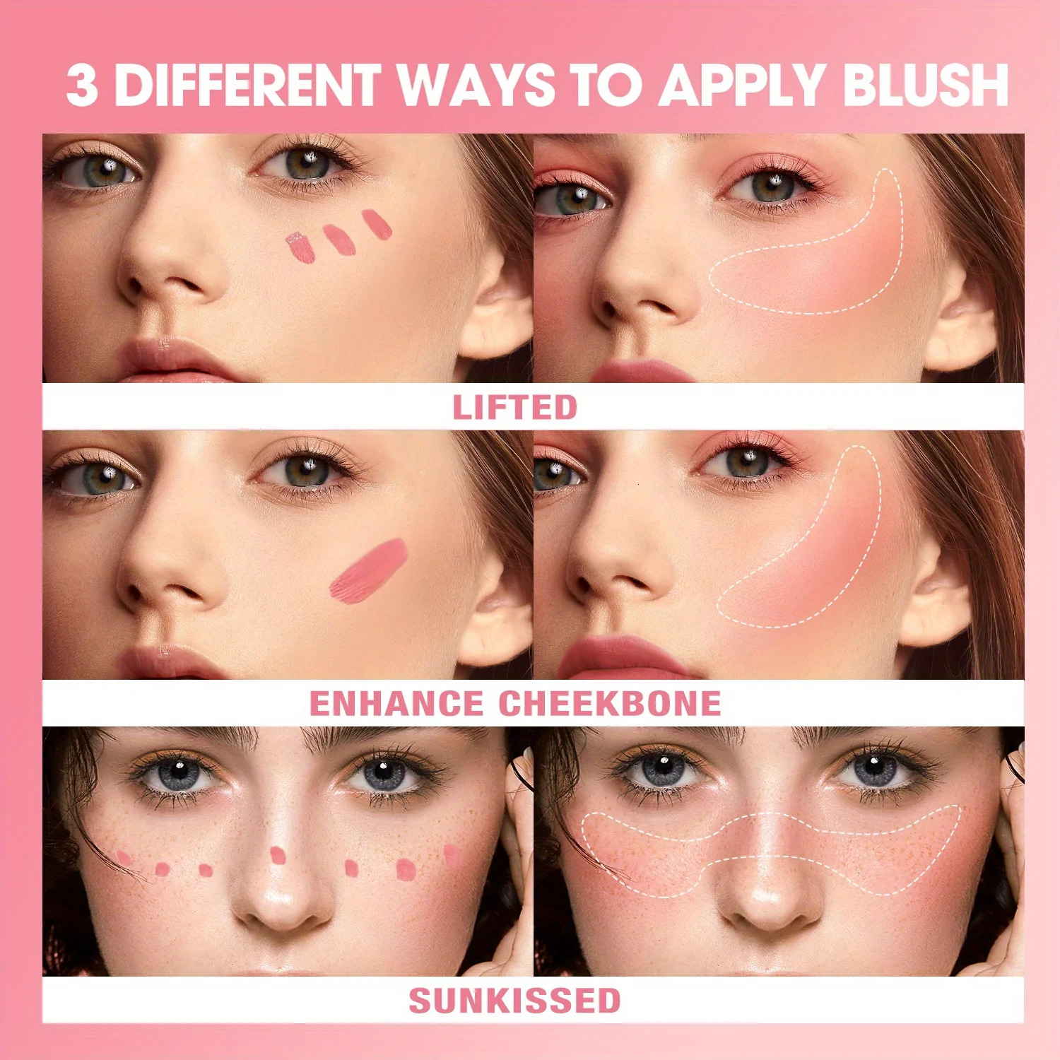 Liquid Blush Matte Clear Natural Cross-border Blush Stick Atmosphere Pure Desire Pseudo Plain Face 250614