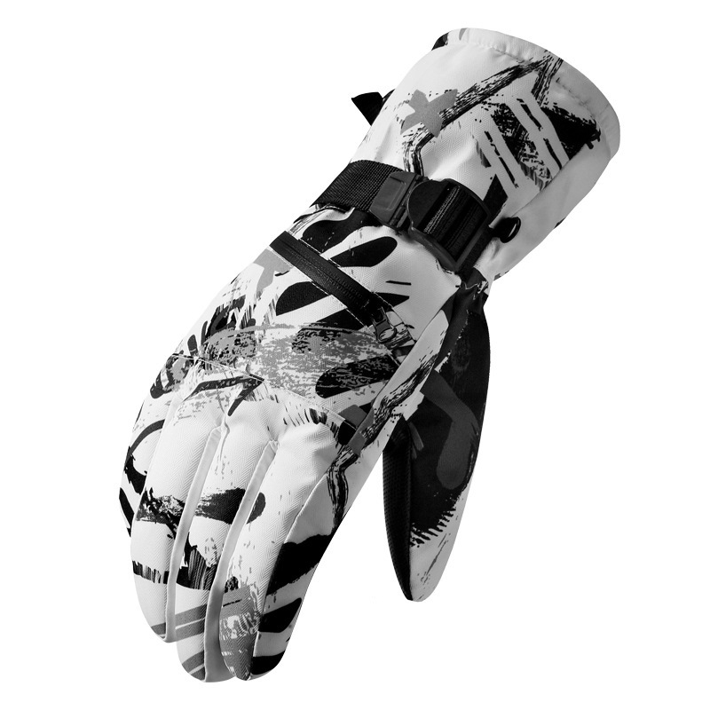 Mens Winter Ski Gloves Warm Cold-Proof Waterproof Fleece-Lined Thickened Snow Play Cycling Gloves Womens Non-Slip Touchscreen Compatible240921