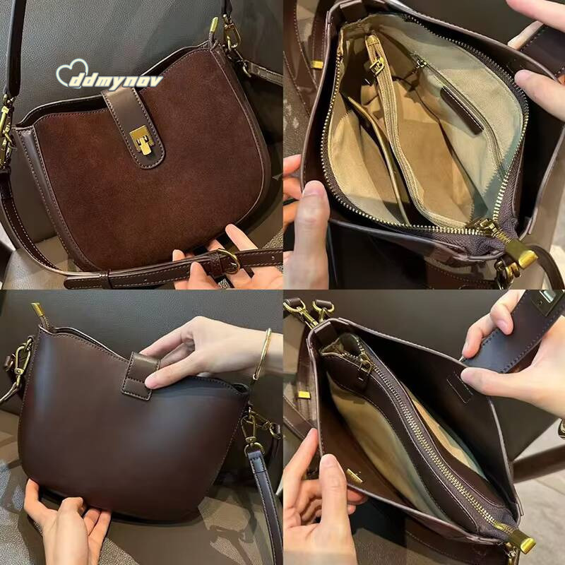 Women's shoulder soft cowhide real leather bag, women's fashionable design crossbody bag ddmynov