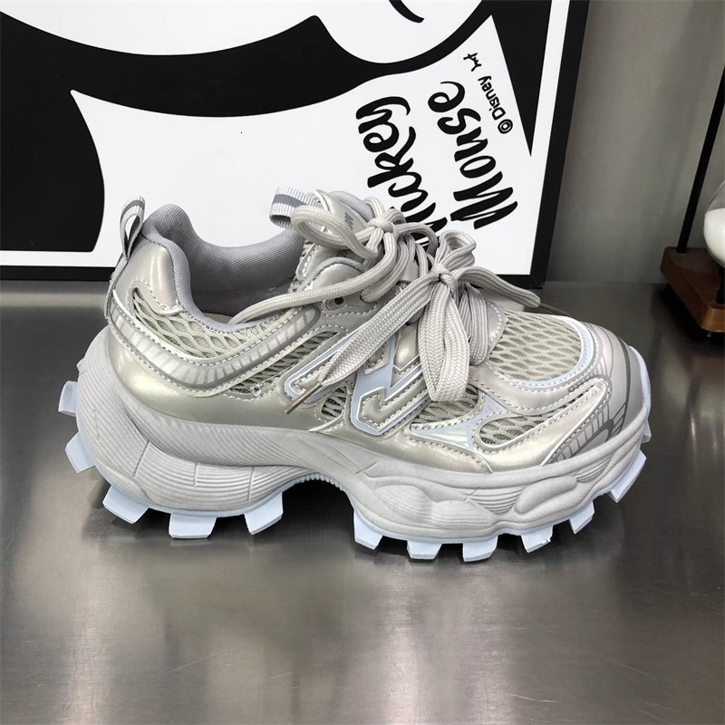 Ddmysports Korean Style High Value Thick Soled Dad New Summer Breathable Casual Sports Mesh Thin Height Increasing Women S Shoes Outdoor Shoes