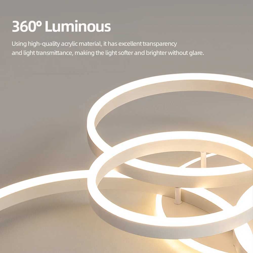 Modern LED tavan lambas avize yuvarlak oturma odas alma odas aydnlatma armatrleri ev i aydnlatma dekoratif klar XJ2500613