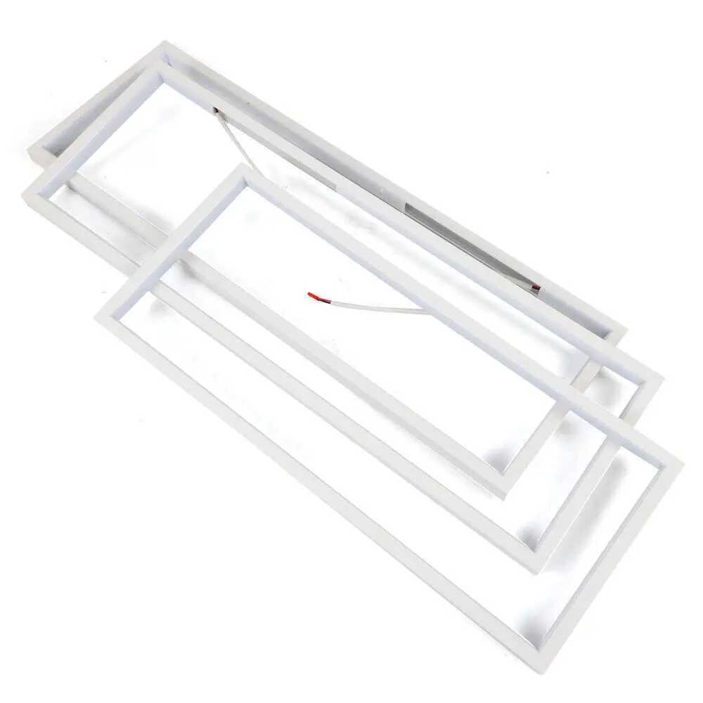 LOYALHEARTD Modern LED Square Ceiling Light Dimmable Flush Mount Living Room Chandelier Lamp W/ Remote XJ2500613