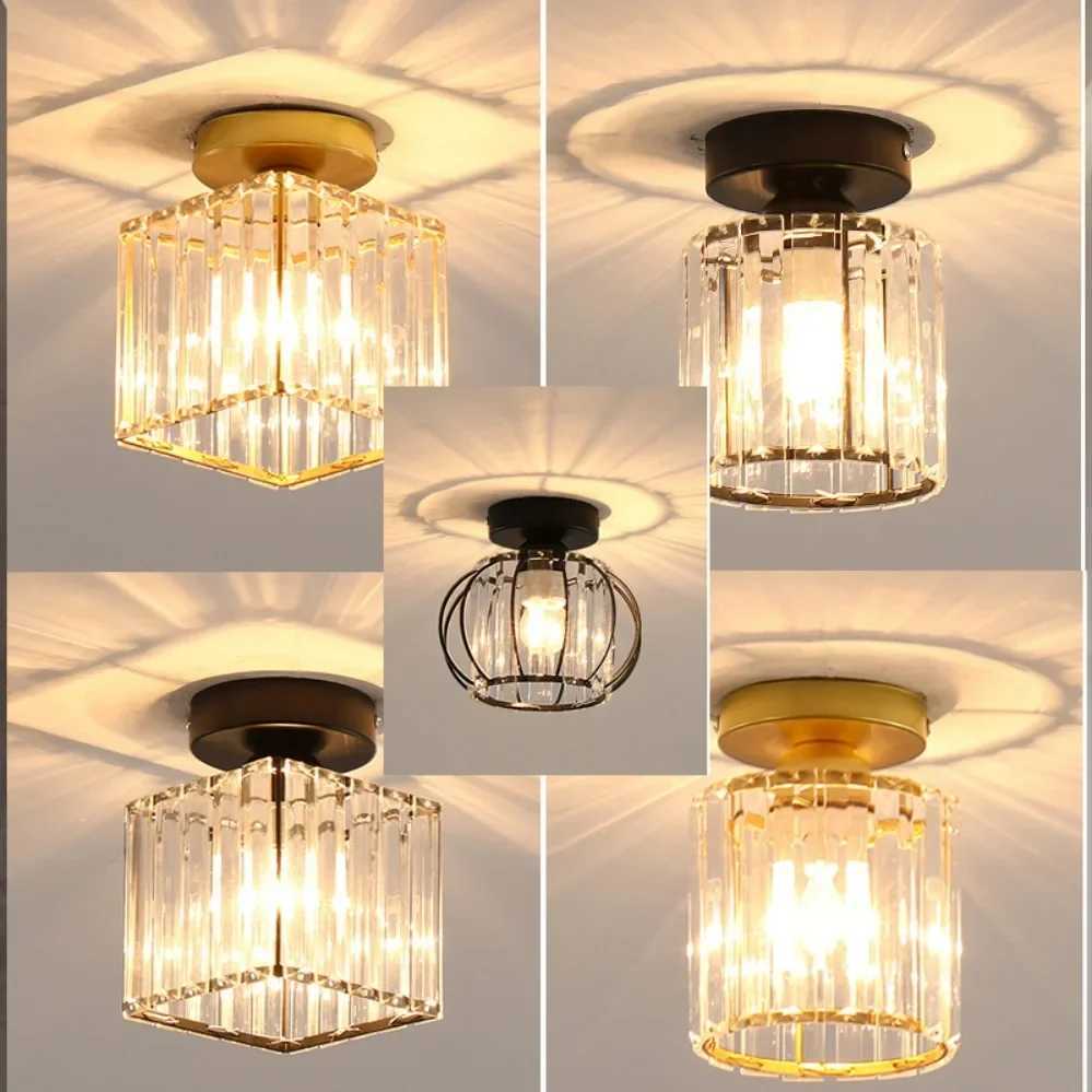 Nordic Modern Simple LED Ceiling Lights Acrylic Crystal Lampshade Unique Lamp Designs Wall Aisle Corridor Living Room PendantXJ2500613