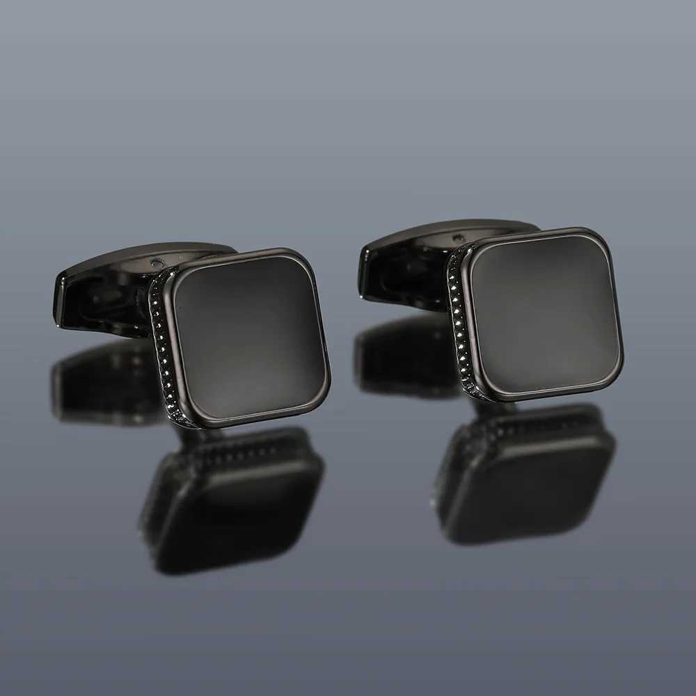 Exquisite Fashionable Cufflinks Square Drip Oil Simple Metal Sleeve Studs Jewelry Classic Business Men French Shirt Accessories XJ250614