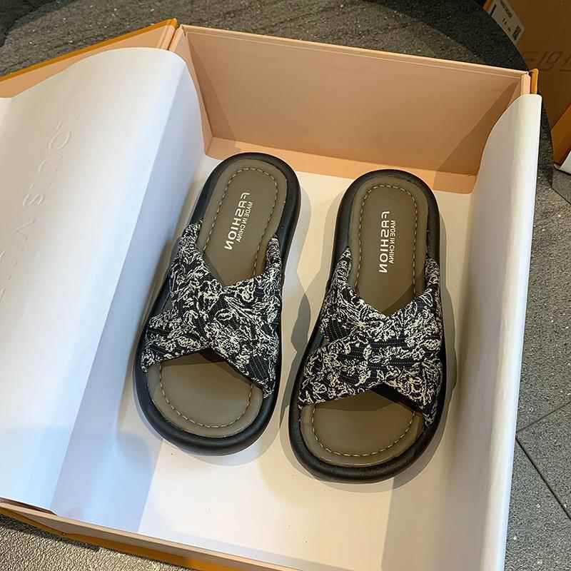 Ddmyoutdoor High Quality Chinese Flat Casual Slippers For Women Summer Fashion New Fairy Style End Dress Beach Sandals Outdoor Shoes