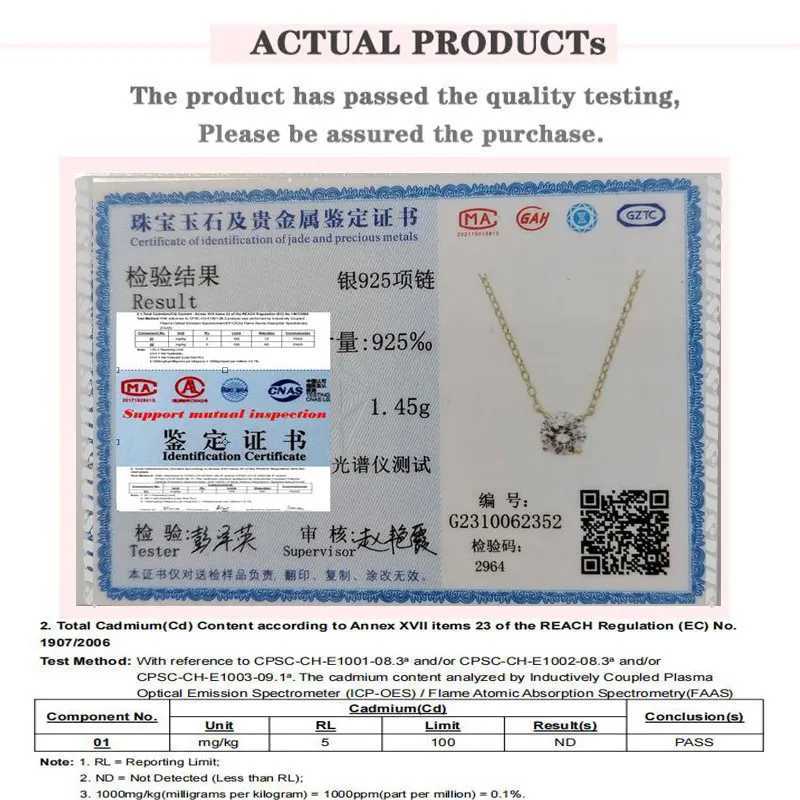 SOMILIA 10 Color Fashion S925 Pure Silver 18k Gold Pendant Multi-functional Single Diamond Necklace with 5A Zircon Fine Necklace Z250614