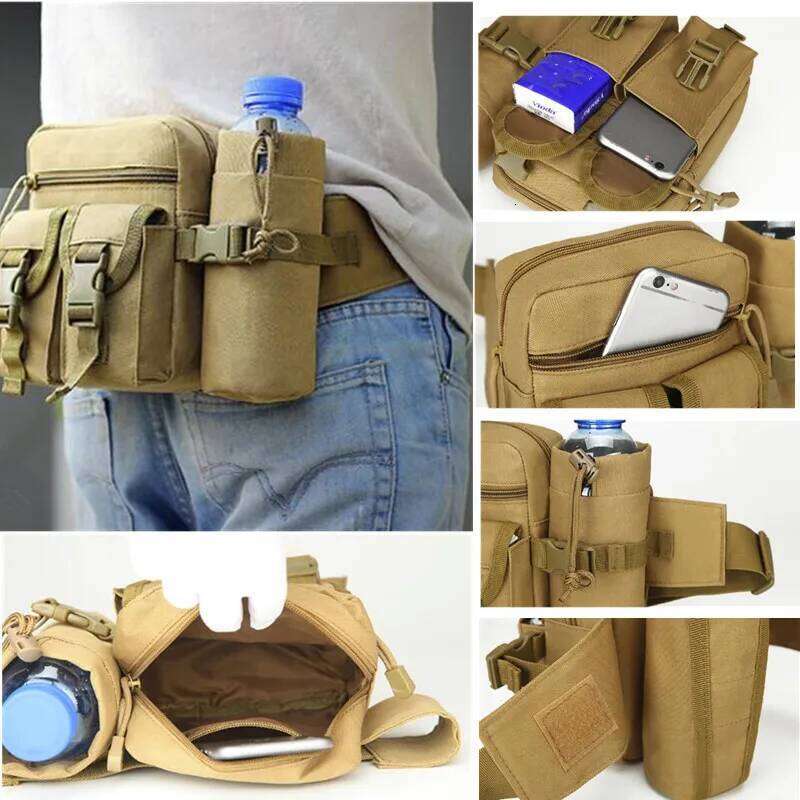 Waterproof Nylon Fanny Pack Men Tactical Military Army Waist Bag Hiking Outdoor Camping Shoulder Belt Bum Sport Chest Bags