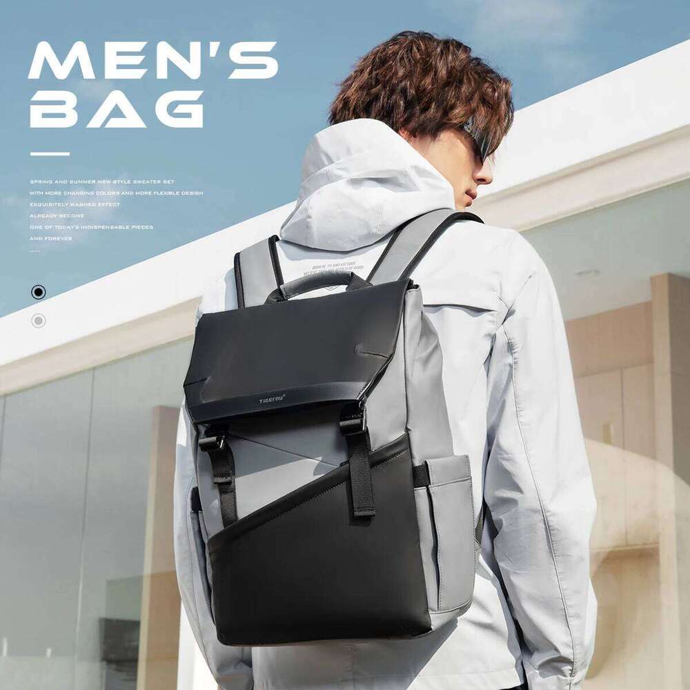 Tigernu Fashion Men Korean Style Laptop Waterproof Backpack Male Business Backpacks Travel Bags Knapsack
