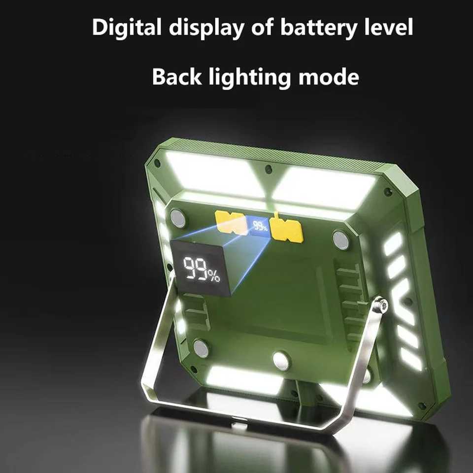 Rechargeable LED Camping Tent Light - High Power Waterproof Portable Hanging Flashlight Outdoor Emergency Lighting for W250613