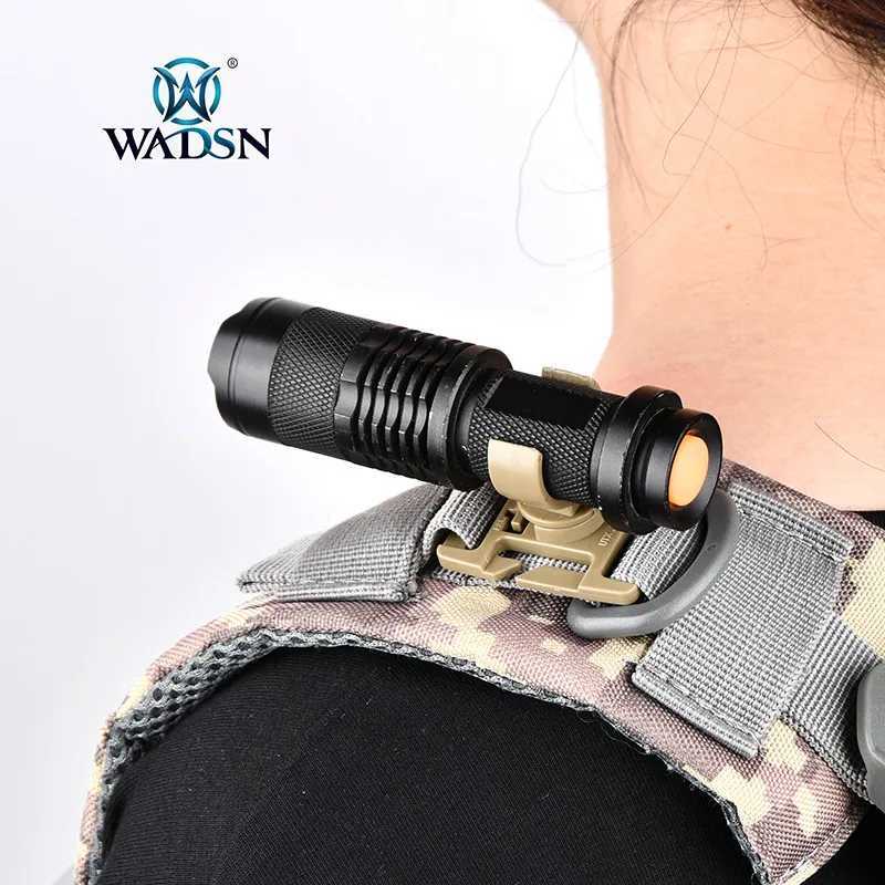 WADSN Tactical Backpack Vest Molle System Shoulder Flashlight Outdoor Lighting High Brightness Flash Rotatable Mountaineering XJ250613