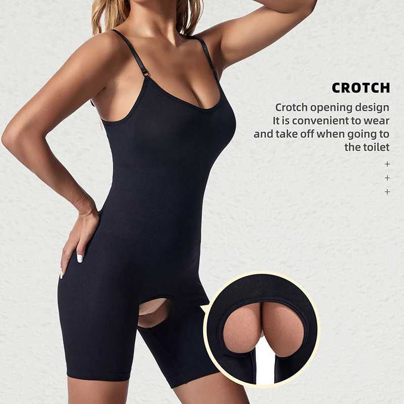Women Full Body Shaper Smooth Out Bodysuit Open Crotch High Elastic Body Suits Slimming Shapewear Seamless Slimming Butt Lifter XJ250614